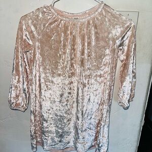 Harper Canyon Blush Velvet Women's Blouse